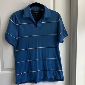 Banana Republic Striped Blue Polo